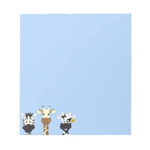 Bloc-note Drôle zèbre girafe dessin animé enfants