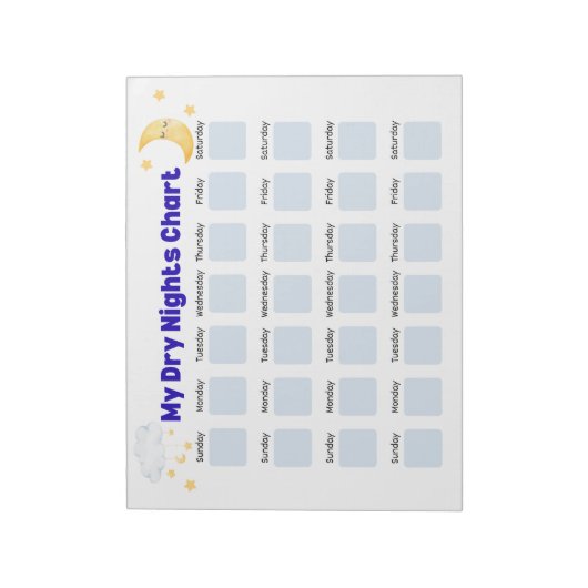 Bloc-note Dry Nights Sticker Chart: Bedwetting Tracker, Pott (Tourné)