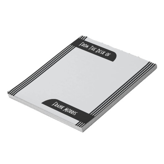 Bloc-note Du Bureau Art Déco Moderne (Tourné)