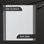 Bloc-note Du Bureau Art Déco Moderne<br><div class="desc">J'aime recréer des styles art déco et design vintage. Ce bloc-notes art déco moderne est parfait pour envoyer des notes de notes et des notes du bureau de. Grand carnet de notes personnalisé pour votre poste de travail ou votre bureau à domicile.</div>