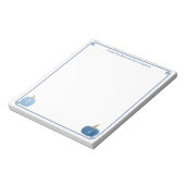 Bloc-note Du Bureau De | Citrouille Bleu Et Blanc Classique (Tourné)