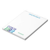 Bloc-note Du Bureau De Coach Masculine Chevron tendance (Tourné)