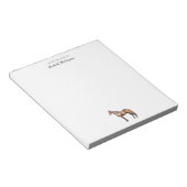 Bloc-note Du Bureau De | Élégant Nom équestre du cheval (Incliné)