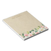 Bloc-note Du Bureau De La Flore Et De L'Artisanat Roses (Incliné)