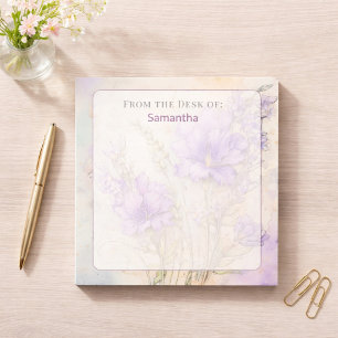 Bloc-note Du Bureau de la Maisonnette Fleurie Violette aux I