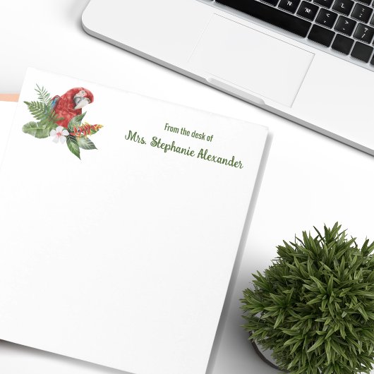 Bloc-note Du Bureau De L'Aquarelle Enseignants D'Oiseaux Tro