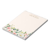 Bloc-note Du Bureau De L'Aquarelle Rose Pâle (Tourné)