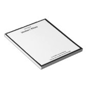 Bloc-note Du bureau de nom Black and White Business (Incliné)