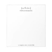 Bloc-note Du Bureau De Personnalisé Nom Moderne Noir Script  (Devant)