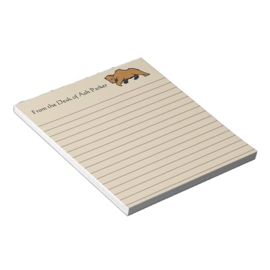 Bloc-note Du bureau de Rustic Wildlife Grizzly Bear (Incliné)