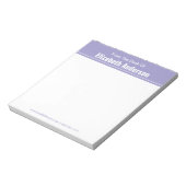 Bloc-note Du bureau de violet pâle et blanc (Tourné)