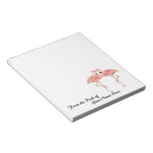 Bloc-note Du bureau des flamants roses personnalisés (Incliné)