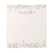 Bloc-note Du bureau des fleurs sauvages rustiques (Devant)