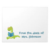 Bloc-note Du bureau du lecteur Dino de l'enseignant élémenta (Devant)