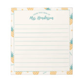 Bloc-note Du Bureau Du Mignonne Motif D'Ananas Fille (Devant)