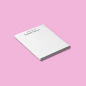 Bloc-note Du bureau du Modèle de nom blanc et noir