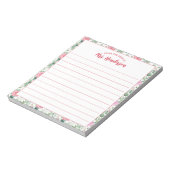 Bloc-note Du Bureau Du Modèle Floral Fille Mignonne (Tourné)
