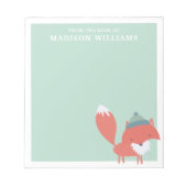 Bloc-note Du Bureau Du Nom Renard D'Hiver (Devant)