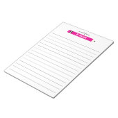Bloc-note Du nom de l'enseignant Lined 11 x 8,5 Personnalisé (Incliné)