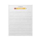 Bloc-note Du nom de l'enseignant Lined 11 x 8,5 Personnalisé (Tourné)