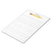 Bloc-note Du nom de l'enseignant Lined 11 x 8,5 Personnalisé (Incliné)