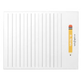 Bloc-note Du nom de l'enseignant Lined 11 x 8,5 Personnalisé (Devant)