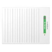 Bloc-note Du nom de l'enseignant Lined 11 x 8,5 Personnalisé (Devant)