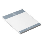 Bloc-note Dusty Blue l Professional Business Logo & Text (Incliné)