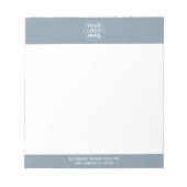 Bloc-note Dusty Blue l Professional Business Logo & Text (Devant)
