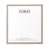 Bloc-note Earthy Kraft Ajouter votre rectangle de logo comme (Devant)