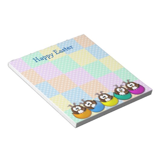 Bloc-note Easter owl - rainbow (Incliné)