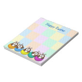 Bloc-note Easter owl - rainbow (Tourné)