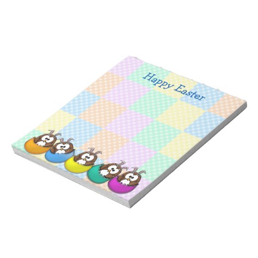 Bloc-note Easter owl - rainbow (Tourné)