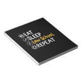 Bloc-note Eat Sleep Law School Répétition (Incliné)