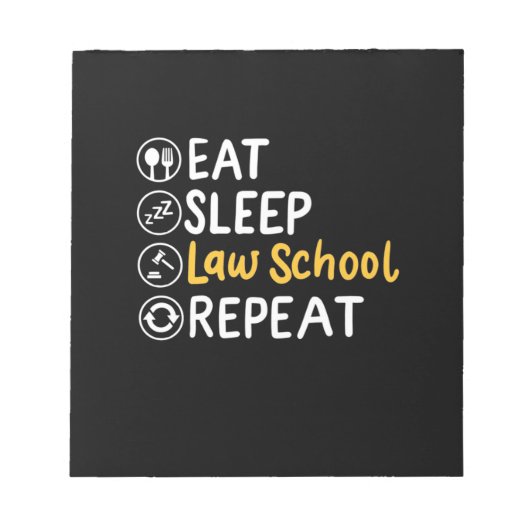 Bloc-note Eat Sleep Law School Répétition (Devant)