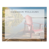 Bloc-note Eau | Adirondack Chaise au lac (Devant)