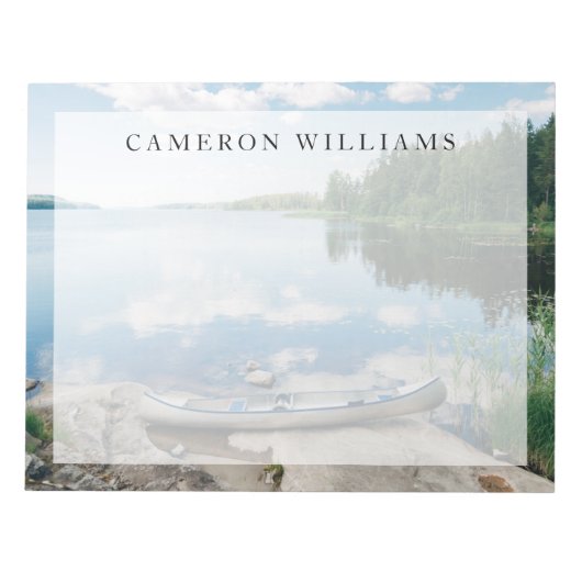 Bloc-note Eau | Canot sur le lac Suède (Devant)