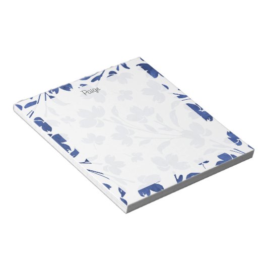 Bloc-note Eau d'Indigo - tiges de fleurs (Incliné)