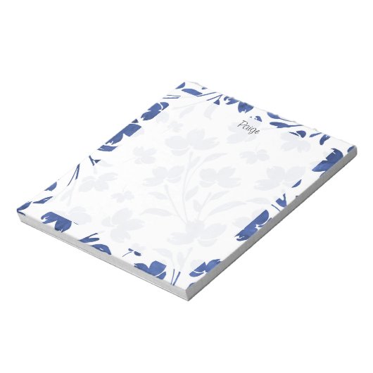 Bloc-note Eau d'Indigo - tiges de fleurs (Tourné)