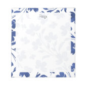 Bloc-note Eau d'Indigo - tiges de fleurs (Devant)