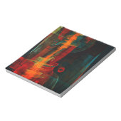 Bloc-note Eau Orange Rouge Bleu moderne Art Abstrait Motif (Tourné)