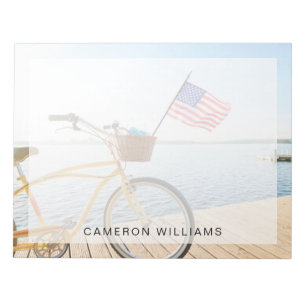 Bloc-note Eau   Vélo au bord du lac