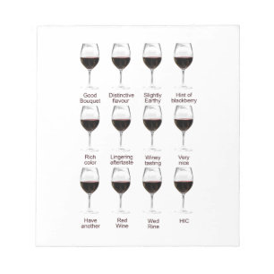Bloc-note Échantillon de vin