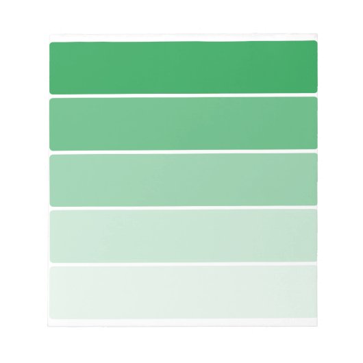 Bloc-note Échantillons de peinture vert brillant (Devant)
