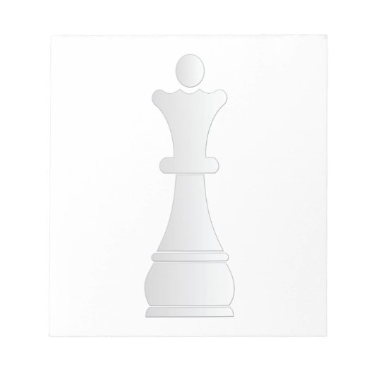 Bloc-note Échecs de la reine blanche (Devant)