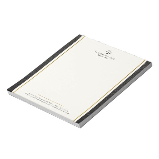 Bloc-note Échelles de juriste bureau professionnel (Tourné)