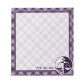 Bloc-note Échelles de justice violette (Devant)