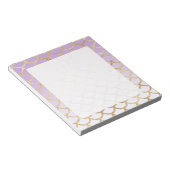 Bloc-note Échelles de sirène d'or violet parties scintillant (Incliné)