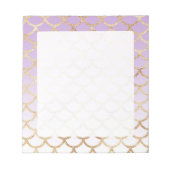 Bloc-note Échelles de sirène d'or violet parties scintillant (Devant)