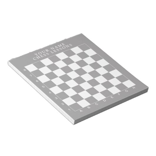 Bloc-note Échiquier avec des nombres et la leçon de lettres (Incliné)